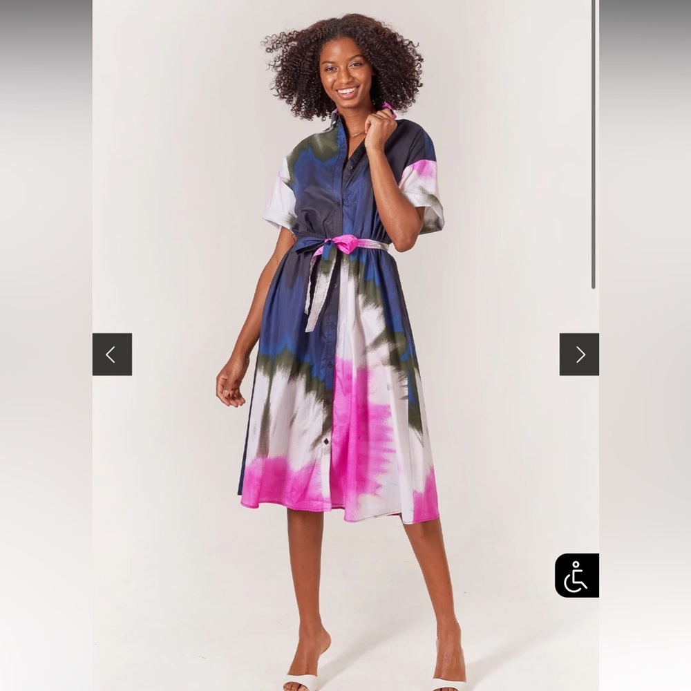 Sarah Shirtdress | Ink Tie Dye